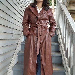 Vintage 1970's Leather Trench Coat